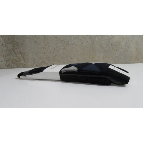 Calvin Klein Mens Trouser Dress Socks Black Grey & Blue Argyle Assorted 3 pack - Picture 4 of 4